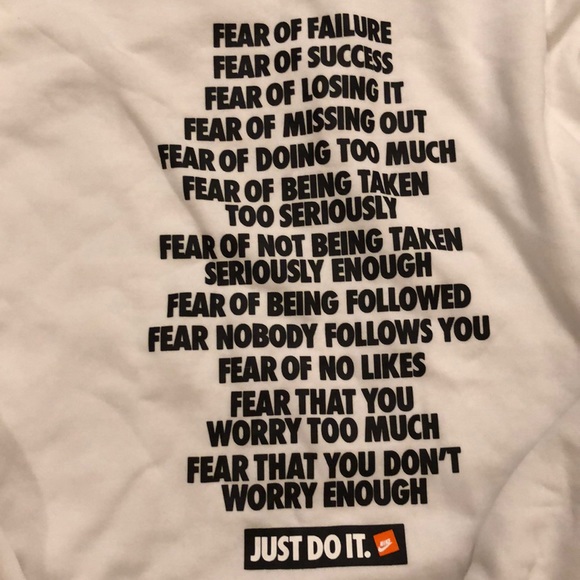 nike fear of failure sweatshirt